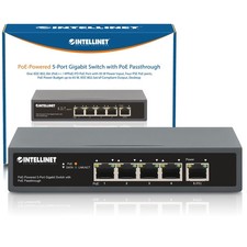 Intellinet 5-Port Gigabit PoE+ Switch with PoE Passthrough, 65W Power picture