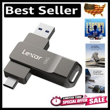 Lexar D40E 128GB Dual USB 3.2 Gen 1 Type-C Jump Drive, Titanium Grey picture
