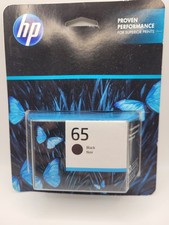 Black HP #65 - 1 pack Black Ink Cartridge New Genuine Factory Sealed Exp Jul 23 picture