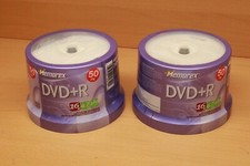 Lot of 2 - Memorex DVD+R 50PK 16X 4.7GB 120 Min Video Sealed NEW (4 lbs 3 oz) picture