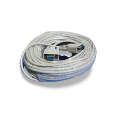 100ft DB9 Male to DB9 Female Serial Cable Extension - Beige picture