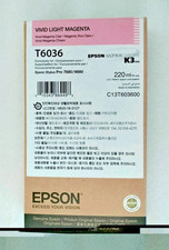 11-2023 GENUINE EPSON T6036 VIVID LIGHT MAGENTA INK STYLUS PRO 7880 9880 220ml picture