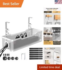Versatile Under Desk Cable Tray with Anti-Scratch Mats - Modern Office Solution picture