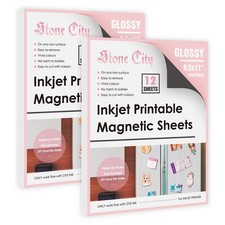 Glossy White Printable Magnet Paper for Inkjet Printer Cutable 8.5x11 24 Sheets picture