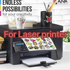 25 pcs Waterproof Printable Vinyl Sticker Paper for Laser Printer Size 8.5