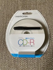 Memorex 10 Pack CD-R 52X 700MB 80 Min Sealed with Bonus CD Marker Brand New picture