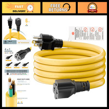 6FT NEMA 5-15P to 5-20R/6-15R/6-20R AC Adapter Cable, 15A 125V to 20A 250V, Heav picture