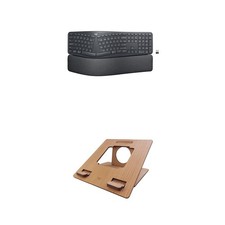 Logitech Ergonomic Workspace Bundle: ERGO K860 + Wooden Stand picture