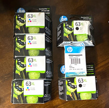 HP 63XL Genuine Original Inkjet Ink Cartridges Lot Black & Tri-Color picture