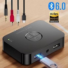 2026 New Wireless Bluetooth 6.0 Receiver Aux to 2 RCA Audio Stereo Adapter 3.5mm picture