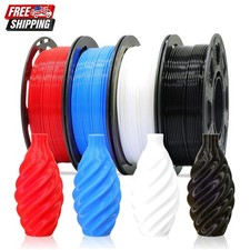 1.75mm Normal PLA 4 Most Basic Colors Bundle Pack: Black Red White Blue, Each... picture