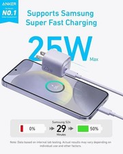 Anker 25W USB C Charger Mauve PLUS USB-C 10 ft Braided Fast Charge Cable  100W picture