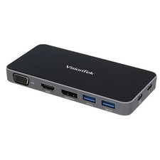 Visiontek VT200 USB-C Portable Dock Station Dual Display 100W Power Passthrough picture