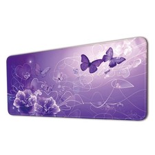 Keyboard Mat, Large Mouse Pad, Purple Butterfly picture