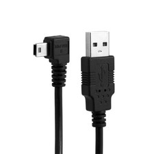NFHK Mini USB B Type 5pin Male Left Angled 90 Degree to 2.0 1.8M, Black picture