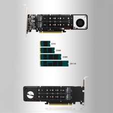4 x 32Gbps Pcie 4.0 to M.2 M-key NVMEx4SSD RAID Expansion Card Adapter 225x70mm picture