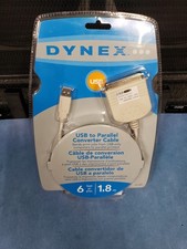 NEW DYNEX 6FT USB TO PARALLEL CONVERTER CABLE  (DX-UBPC) picture