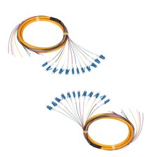2 Pack 12Strand LC OS2 Singlemode Pigtail 1.2m 12F LC/UPC 9/125um FTTH picture