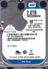 WD20NMVW-11EDZS7 EBMTJBKB sn: WXL1EB APR/2016 2TB USB 3.0 2.5 Western Digital  picture