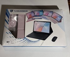Tunkarmor Keyboard And Case Pink Bluetooth Fire 10-10Plus Rainbow backlite Mous picture