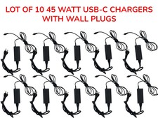LOT x10 HP 45W Lenovo Chromebook 100e 300e 500e c330 USB-C Charger AC Adapter picture