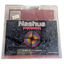 10 Nashua 5.25” Floppy Disks MD2HD  DS HD original Shrink Wrap Hard Case picture