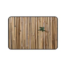 Oriental Bamboo Desk Mat, Asian Plant Workspace Decor, Zen Table Protector picture