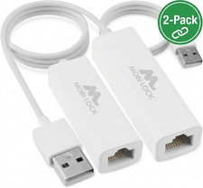 (2-Pack) Mobi Lock USB Ethernet (LAN) Network Adapter Compatible Windows MAC OS picture