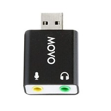 Movo USB-AC 3.5mm TRS Microphone to USB 2.0 Stereo Audio External Sound Card ... picture