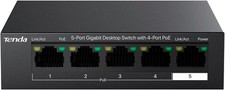 Tenda 5 Port Gigabit PoE Switch, Ethernet Switch with 4 Port PoE+@63W, Plug &... picture