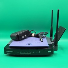 Linksys WRT300N V1 Wireless-N Router 4 LAN Ports Blue/Gray w/ Power Adapter picture