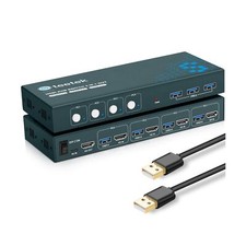 Steetek Kvm Switch Box for 4 Computers Share 1 Monitor, 4K@60Hz 4X1 KVM Switc... picture