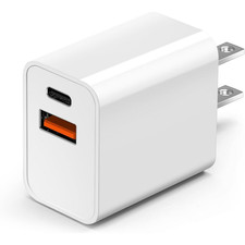 20W USB-C Fast Charger Dual Port USB C + USB A Power Adapter picture
