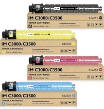 NEW IM C3000/C3500 4 Pack Toner Cartridges High Yield for Ricoh, FACTORY SEALED picture