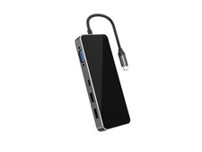 Black 10-in-1 USB C HUB Type-C Multi USB, 4K HDMI VGA Adapter, SD/TF, RJ45 Port picture