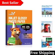 Eco-Friendly 100 Sheets Thin Glossy Paper - Perfect for Inkjet Printing Needs picture