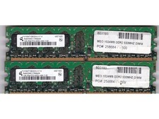 2GB 2x1GB QIMONDA PC2-4200 DDR2-533 HYS64T128020HU-3.7-A DESKTOP MEMORY KIT MY picture