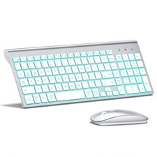 Backlight Wireless Keyboard and Mouse Combo, Silen t& Slim Light up keyboard Set picture