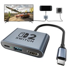 Switch 2 Dock,Portable USB C Docking Station with Normal Model, Black  picture
