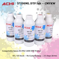 【IN US】ACHI 500ml DTF INK For EPSON 1390 L1800 DTF Printer T-Shirt Cloth Printer picture