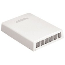 Panduit NetKey 6 Sockets Surface Mounting Box (nk6bxwh-ay) (nk6bxwhay) picture