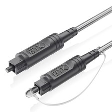 EMK 6.6Ft Digital Optical Audio Cable Toslink - Fiber Grey-6.6Feet/2M picture