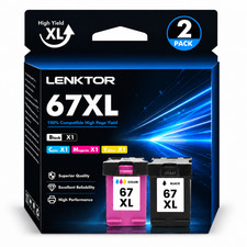 67XL 2PK 1Tri 1BK Ink Cartridge Set DeskJet 2710 2720 2750 2752 2755 4130 4150 picture