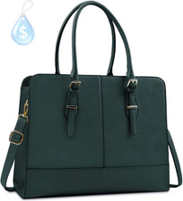 Women Laptop Bag Leather Work Tote 15.6 Inch Laptop Computer Bag for Women picture