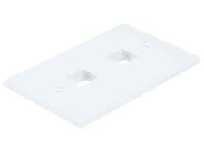 Monoprice 1-Gang Wall Plate for Keystone, 2-Port, White (P/N 6727) - 10 pieces picture