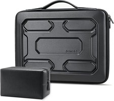 Black Hard Shell Laptop Sleeve, 17-17.3 inch, Waterproof & Shockproof Case with picture