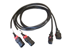 2 x Zonit zLock-zC14-14-aC19-2.5m IEC Dual Locking Cable 2.5M Black C14 To C19 picture