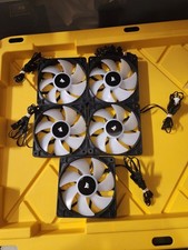 5 X Corsair RS120 ARGB Black 120mm PWM Premium Performance PC Case Fans - New picture