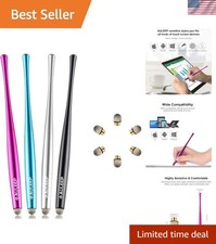 4-Pack Capacitive Stylus Pens with Nanofiber Tips for Touchscreens - 6.1 Inch picture