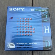 Sony 10MFD2HDCF 2HD 3.5-Inch IBM Formatted Floppy Disks 1 Boxes (10-Pack) Sealed picture